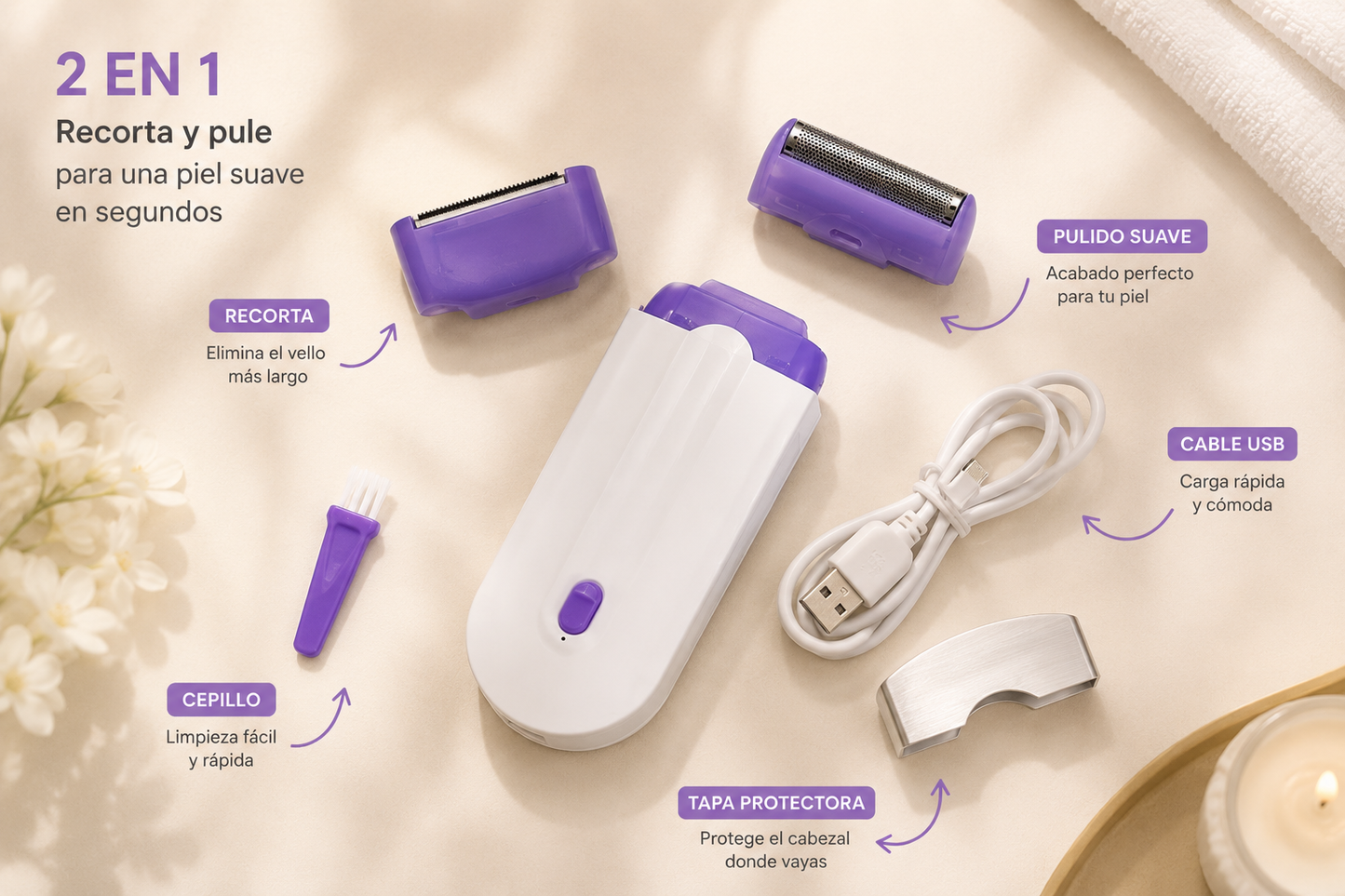 Depiladora corporal - Purple TS