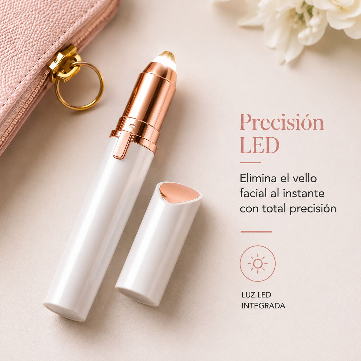 Depiladora facial de precisión con LED