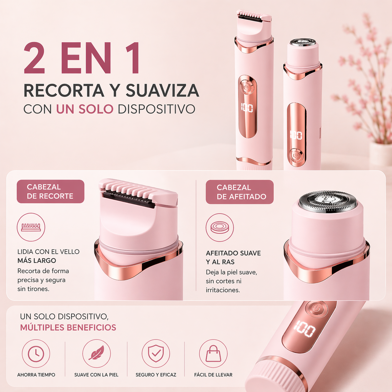 Depiladora 2 en 1 Instantánea